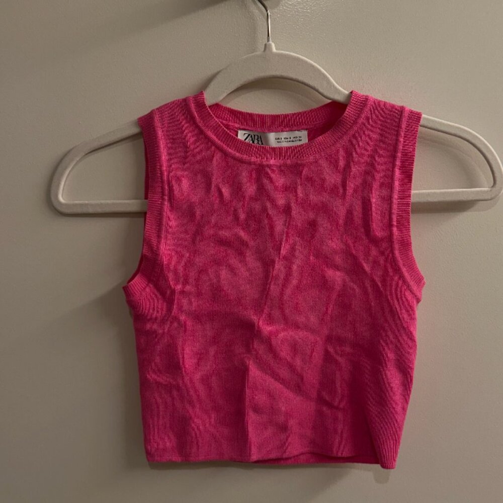 Zara pink crop top